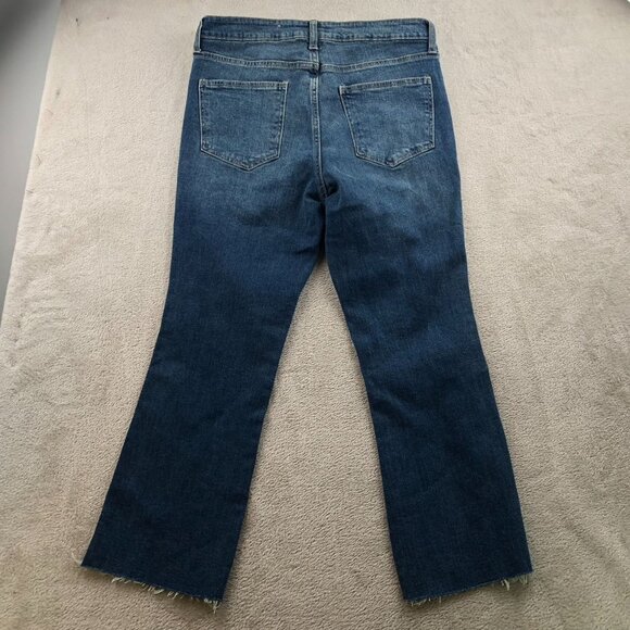 NWT Popsugar Womens Jeans Size 14 Straight Leg Frayed Hem Cotton Stretch Casual - Picture 16 of 16